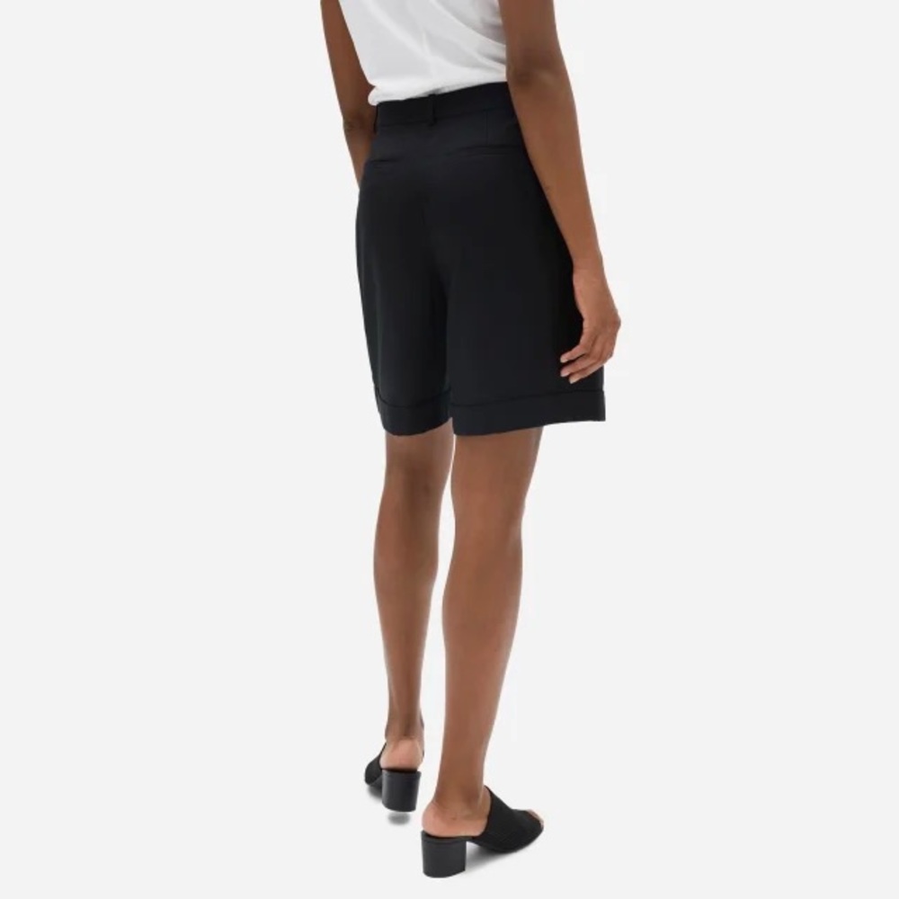EVERLANE NWT The Put-Together Pleat Short *Black 4 - Picture 4 of 6